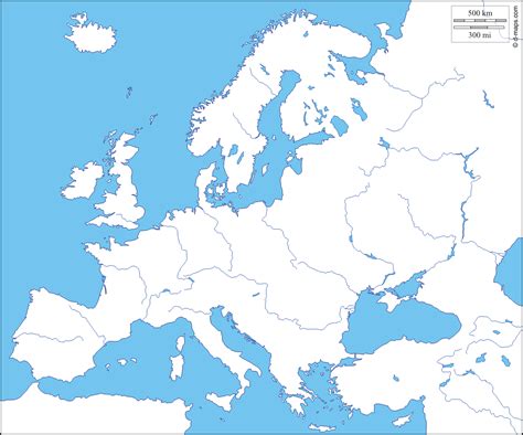 Europe Free Map Free Blank Map Free Outline Map Free Base Map