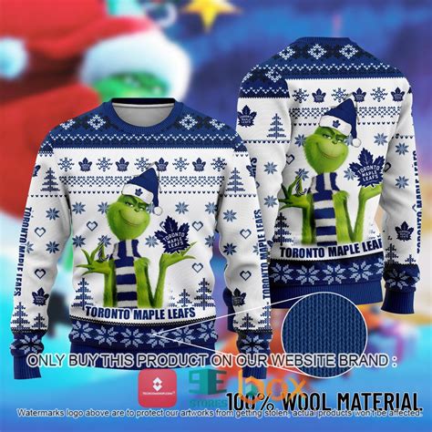 Best Nhl Toronto Maple Leafs The Grinch Christmas Sweater Express