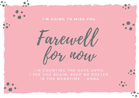 Free Printable Farewell Card Templates To Personalize 49 Off