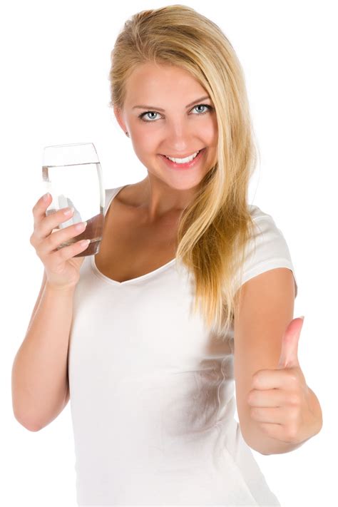 Woman With A Glass Of Water Free Stock Photo Public Domain Pictures