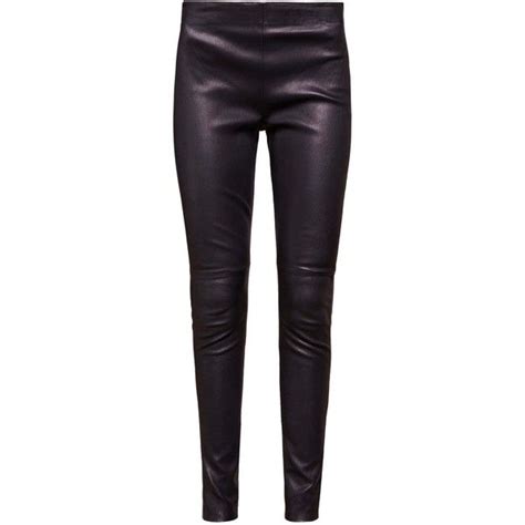 bruuns bazaar chrissy leather trousers 675 liked on polyvore featuring pants genuine leather