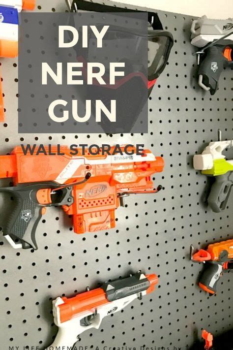 The rack has storage for most types of nerf guns, from pistols to rifles. Pin on Kids
