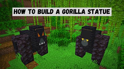 How To Build A Gorilla Statue In Minecraft Youtube
