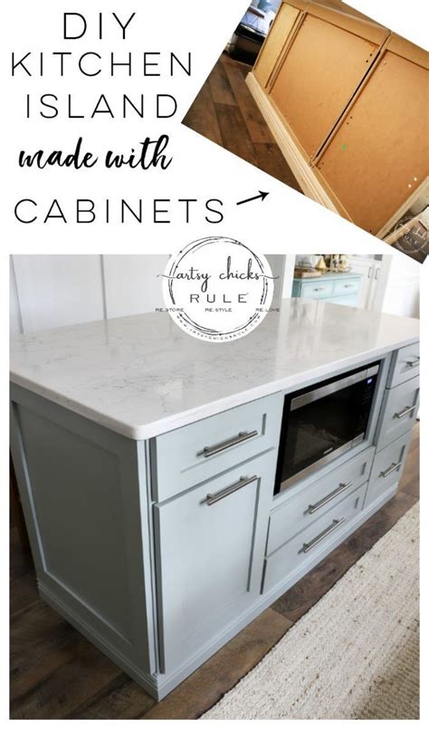 You can save over 40% over the big box retailers today! DIY Kitchen Island Makeover (made with big box store cabinets!) | Diy kitchen island, Diy ...
