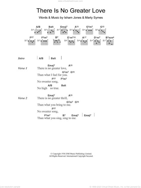 Amy Winehouse There Is No Greater Love Sheet Music For Guitar Chords