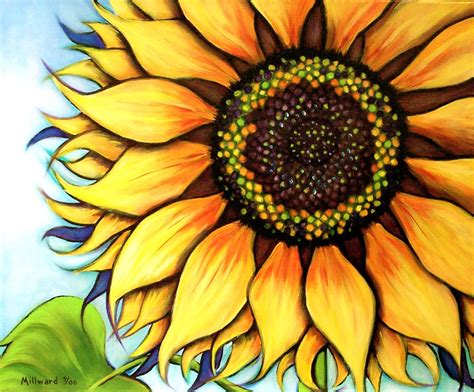 Gallery For Easy Acrylic Paintings To Copy Sunflower Painting