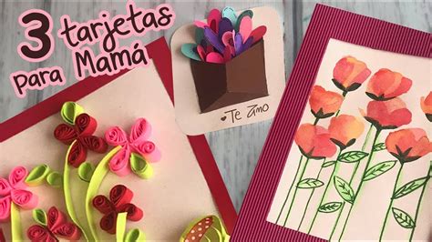 💐3 Tarjetas Lindas Para Regalar Súper Rápidas Y Fáciles 🎁 Mothers Day