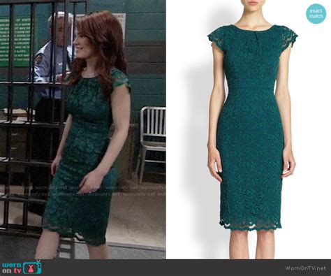 Wornontv Elizabeths Green Lace Dress On General Hospital Rebecca Herbst Clothes And