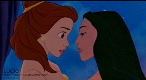 Pocahontas And Belle In Love Deviant Disney Edit Lesbian Çizgiler