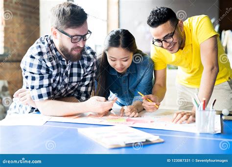 Creative Business People Planning Startup In Office Stock Image Image