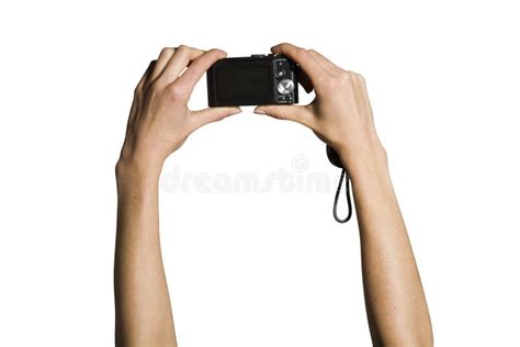 Hands Holding Up Camera Stock Image Image Of Woman Digital 5113025