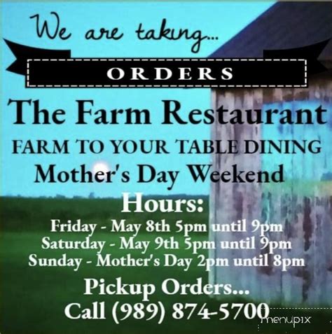 Check out mendocino farms menus! Menu of The Farm Restaurant in Port Austin, MI 48467