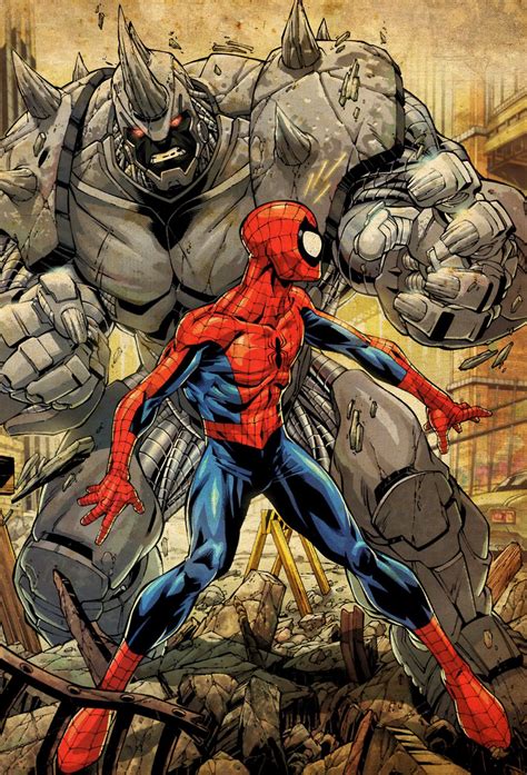 Spider Man Vs The Rhino Ultimate Spider Man Vilões Da Marvel Super
