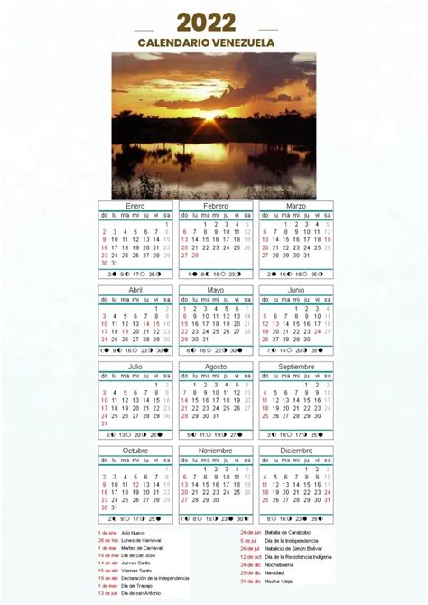 Descargar Calendario Venezuela Para Imprimir