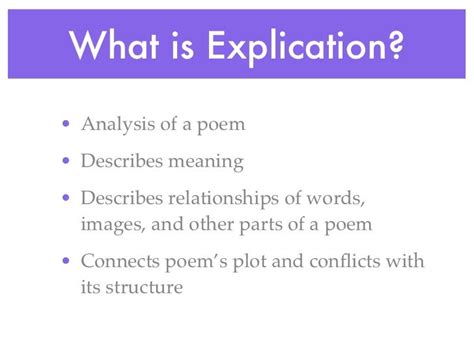 Poetry Explication