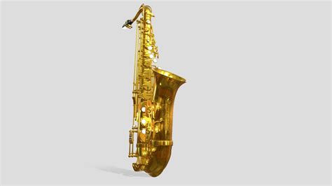realistic saxophone 3d model by mr nachtmahr [1f51857] sketchfab
