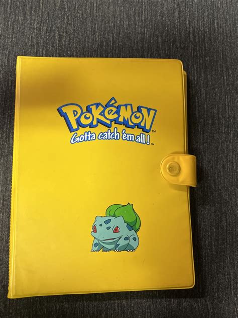 Rare Original 1999 Pokemon Bulbasaur Yellow Card Holder Book Binder