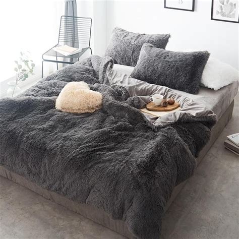 Pure Color Mink Velvet Bedding Sets Wool Fleece Bedroom Design