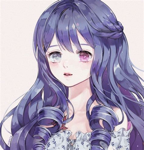 Bildergebnis Für Anime Girl With Heterochromia Purple Hair
