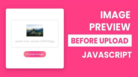 Preview Image Before Upload With Html Css And Javascript
