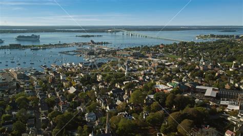 A Coastal Community By Newport Harbor Newport Rhode Island Aerial