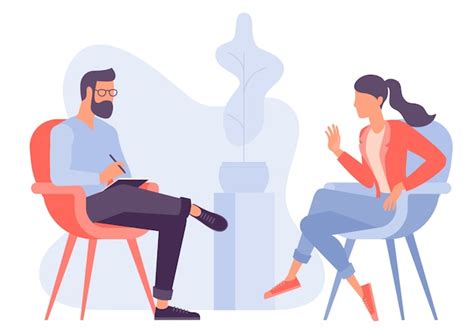 Premium Vector Flat Design Concept For Psychotherapy Session Patient