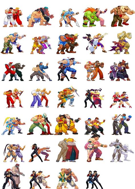 All Street Fighters Sprites Fighting Games Street Fighter