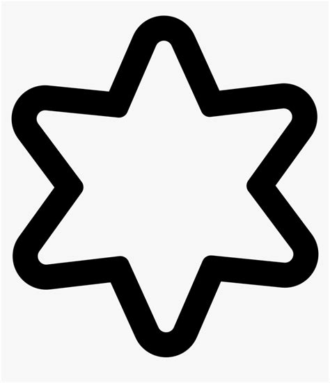 Star Of Six Points Outline 6 Point Star Outline Hd Png Download
