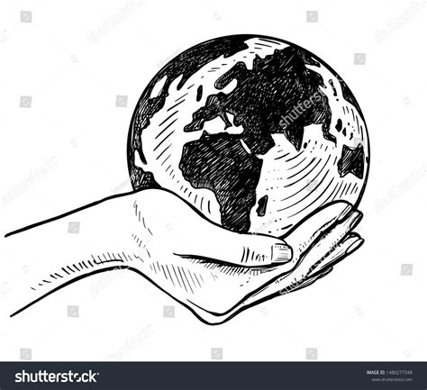 Girls Holding Planet Earth Illustration Stock Vector Royalty Free 1480277348 Shutterstock