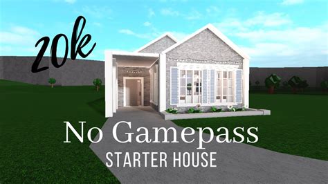 Roblox Bloxburg Starter House No Gamepass 20k Youtube