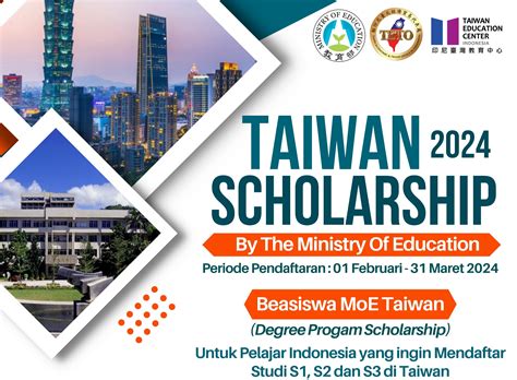 Dapatkan Beasiswa Kuliah Gratis S1 hingga S3 di Taiwan Melalui Program