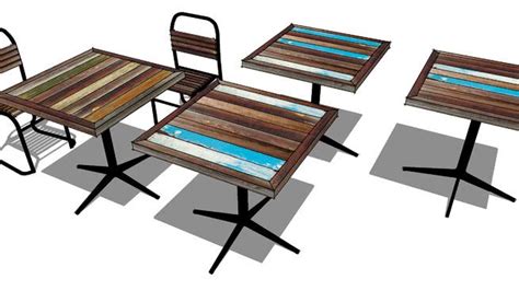 The knoll furniture symbol library delivers autocad based plan view and 3d graphic libraries for all knoll's major product lines. Recycled cafe tables and chairs - 3D Warehouse | Sketchup ...