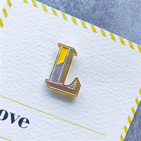 L Is For Love Pin Badge And Card By Paperself