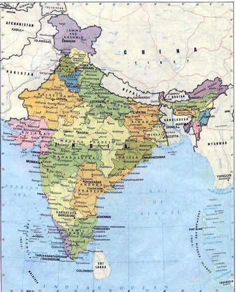 Mapas Imprimidos De India Con Posibilidad De Descargar