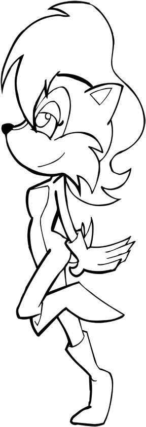 Sally acorn (sonic the hedgehog) sketchcard done by joseph c. Sally Acorn Coloring Pages Coloring Pages