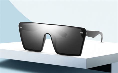 sorvino oversized square sunglasses for women men retro rimless one piece shape