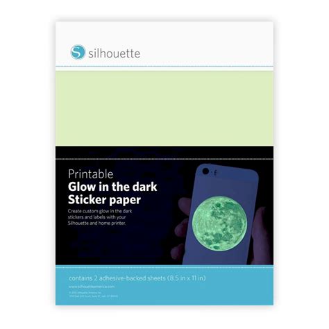 Printable Glow In The Dark Sticker Paper Contains 2 85 X 11 Sheets
