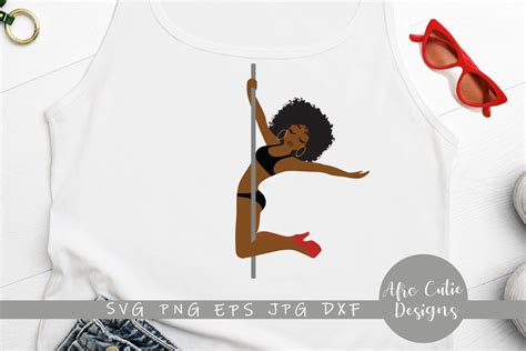 Pole Dancer Woman Afro African American Afro Woman Svg Etsy