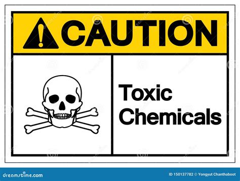 Caution Toxic Chemicals Symbol Sign Vector Illustration Isolate On