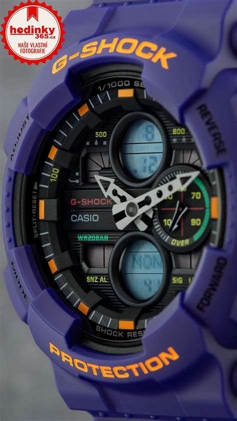Zastosowane szkiełko mineralne idealnie pasuje do tego typu zegarków. Casio G-Shock Original GA-140-6AER | Hodinky-365.cz