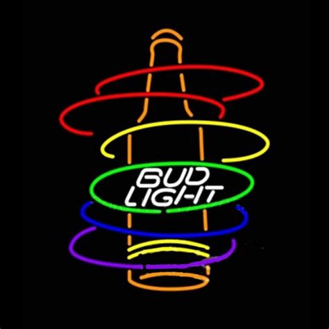 Custom Bud Light Rainbow Bottle Neon Sign Usa Custom Neon Signs Shop Neon Signs Usa