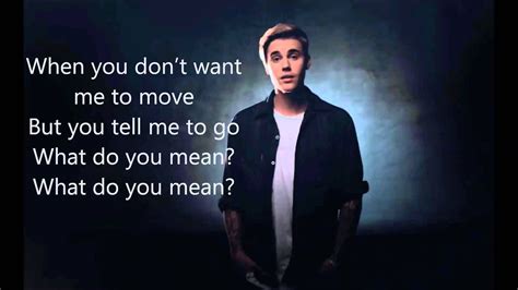 Justin Bieber What Do You Mean Lyrics Youtube