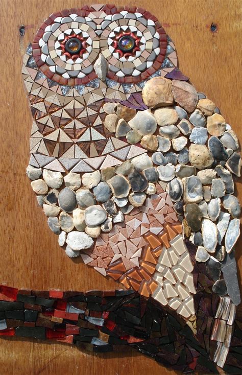 Flinty Owl Mosaic Owl Mosaic Mosaic Animals Mosaic Art