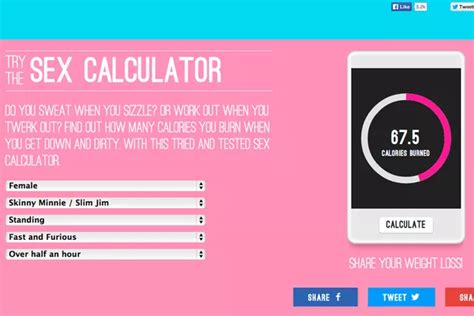 Sex Calculator Adds Up How Many Calories Lovers Burn During A Steamy
