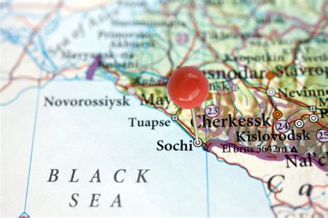 Sochi On A Map Stock Photo Download Image Now Istock