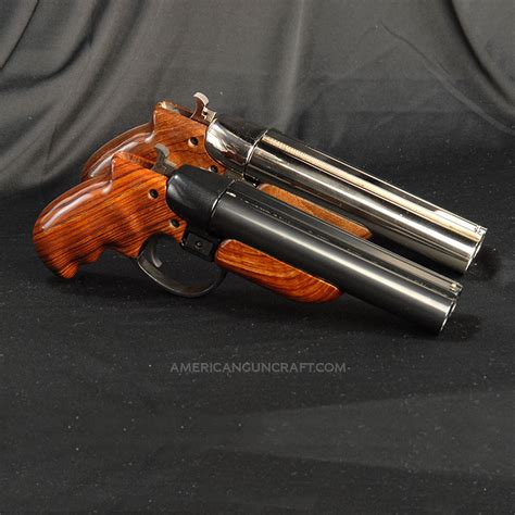 Diablo 12 Gauge Pistols Collectors Set Nickel And Blued Finish With