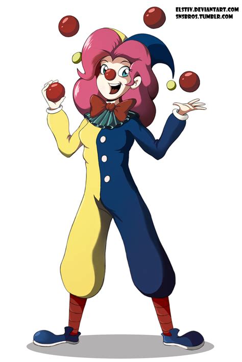 778184 Safe Artist Vesmirart Pinkie Pie Human G4 Clown Clown