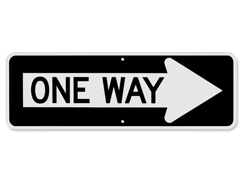 One Way With Right Arrow Sign 36 X 12 H 5757 Uline