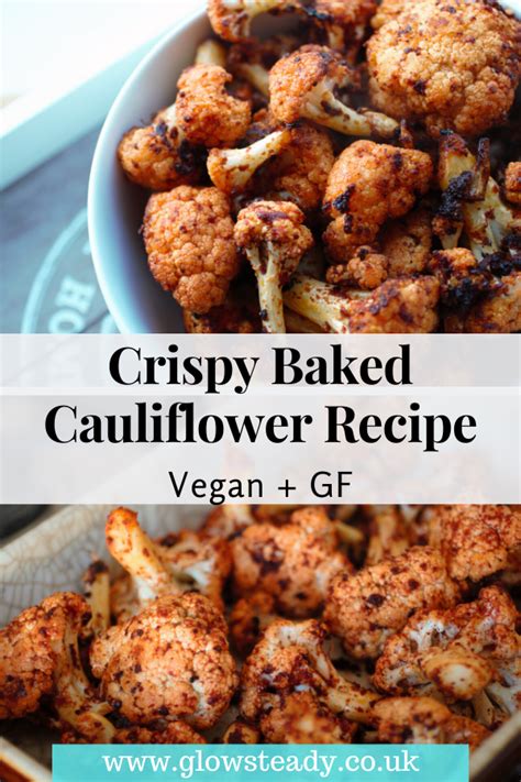 Return cauliflower to oven and bake for an additional 10 minutes until browned to your liking. crispy baked cauliflower recipe (8) - Glow Steady