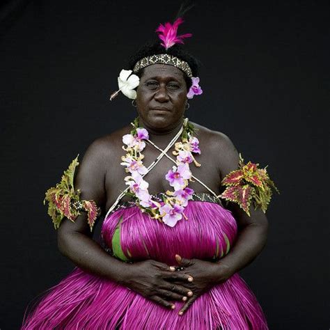 Woman In A Traditional Melanesian Dress Photographs Of People Black